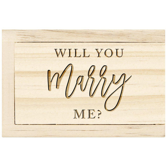 Engraved Wood Sliding Ring Boxes-Set of 1-Koyal Wholesale-Forever Yours-