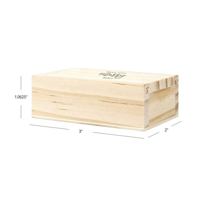 Engraved Wood Sliding Ring Boxes-Set of 1-Koyal Wholesale-Forever Yours-