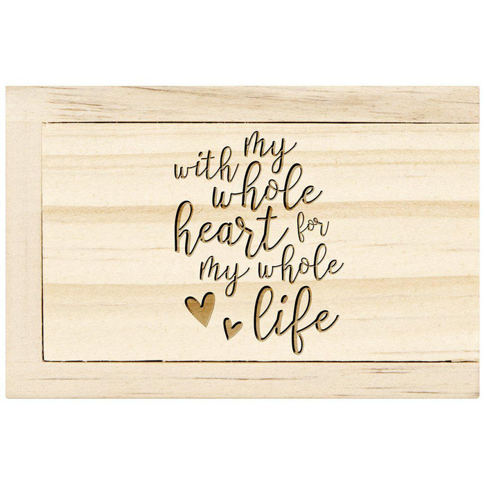 Engraved Wood Sliding Ring Boxes-Set of 1-Koyal Wholesale-Forever Yours-