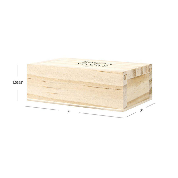 Engraved Wood Sliding Ring Boxes-Set of 1-Koyal Wholesale-Forever Yours-