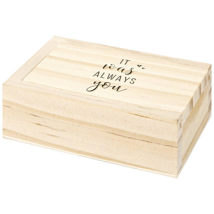 Engraved Wood Sliding Ring Boxes-Set of 1-Koyal Wholesale-It Was Always You-