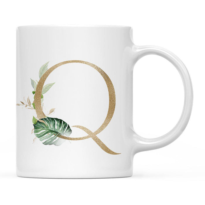 Exotic Tropical Monogram Ceramic Coffee Mug-Set of 1-Andaz Press-Letter A-