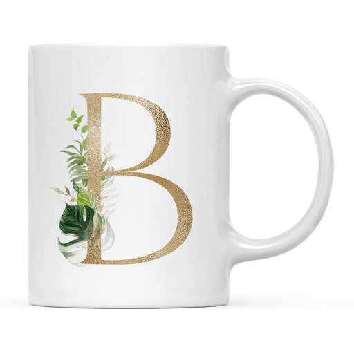 Exotic Tropical Monogram Ceramic Coffee Mug-Set of 1-Andaz Press-Letter B-