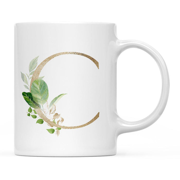 Exotic Tropical Monogram Ceramic Coffee Mug-Set of 1-Andaz Press-Letter C-