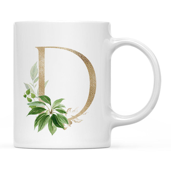 Exotic Tropical Monogram Ceramic Coffee Mug-Set of 1-Andaz Press-Letter D-