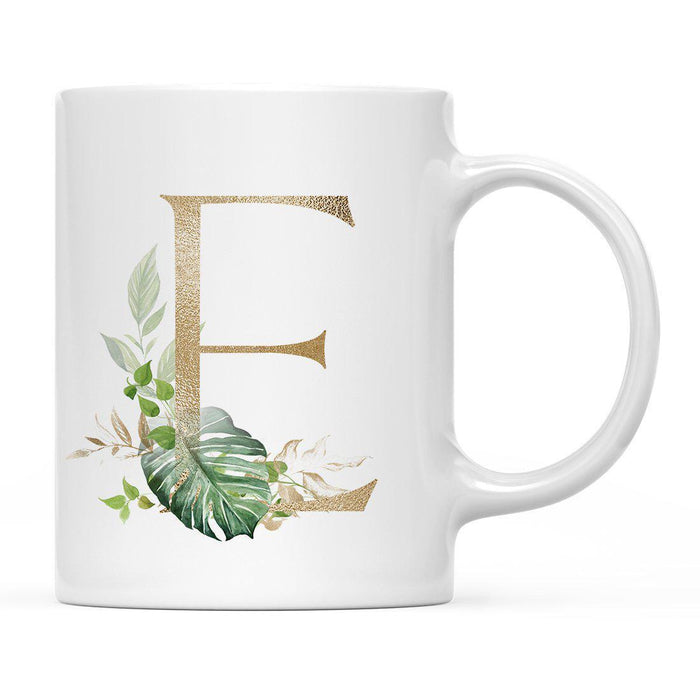 Exotic Tropical Monogram Ceramic Coffee Mug-Set of 1-Andaz Press-Letter E-