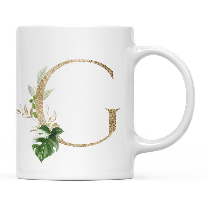 Exotic Tropical Monogram Ceramic Coffee Mug-Set of 1-Andaz Press-Letter G-