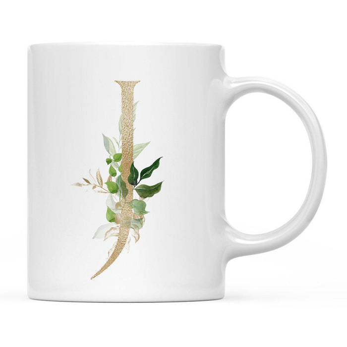 Exotic Tropical Monogram Ceramic Coffee Mug-Set of 1-Andaz Press-Letter J-