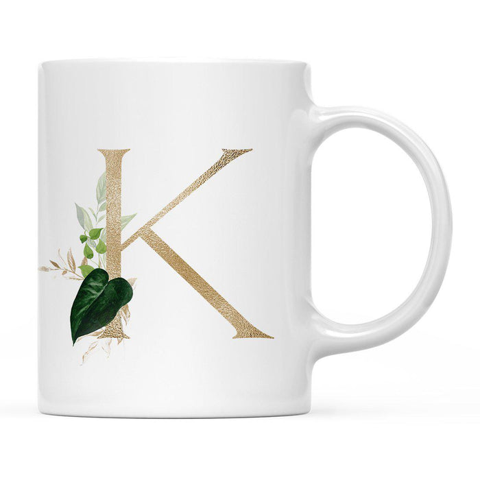 Exotic Tropical Monogram Ceramic Coffee Mug-Set of 1-Andaz Press-Letter K-
