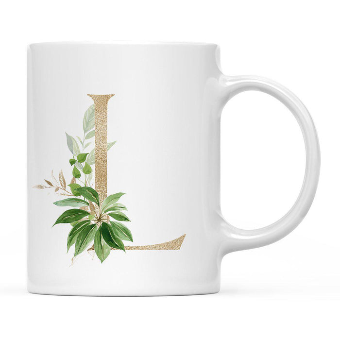 Exotic Tropical Monogram Ceramic Coffee Mug-Set of 1-Andaz Press-Letter L-
