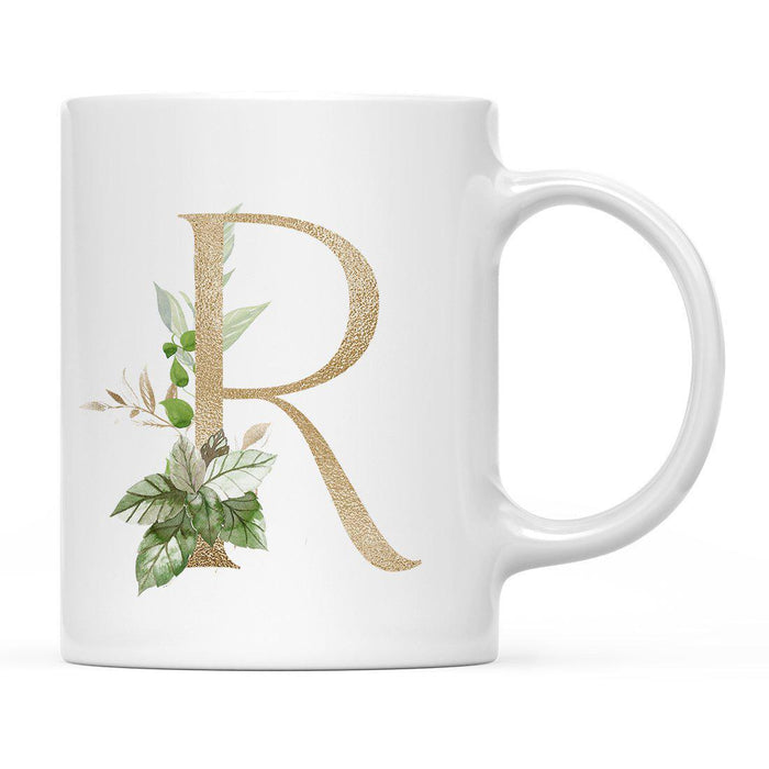 Exotic Tropical Monogram Ceramic Coffee Mug-Set of 1-Andaz Press-Letter R-