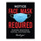 Face Mask Required For Entry, Social Distancing Business Signs, Rectangle Circle Vinyl Sticker Decals-Set of 10-Andaz Press-No Mask-