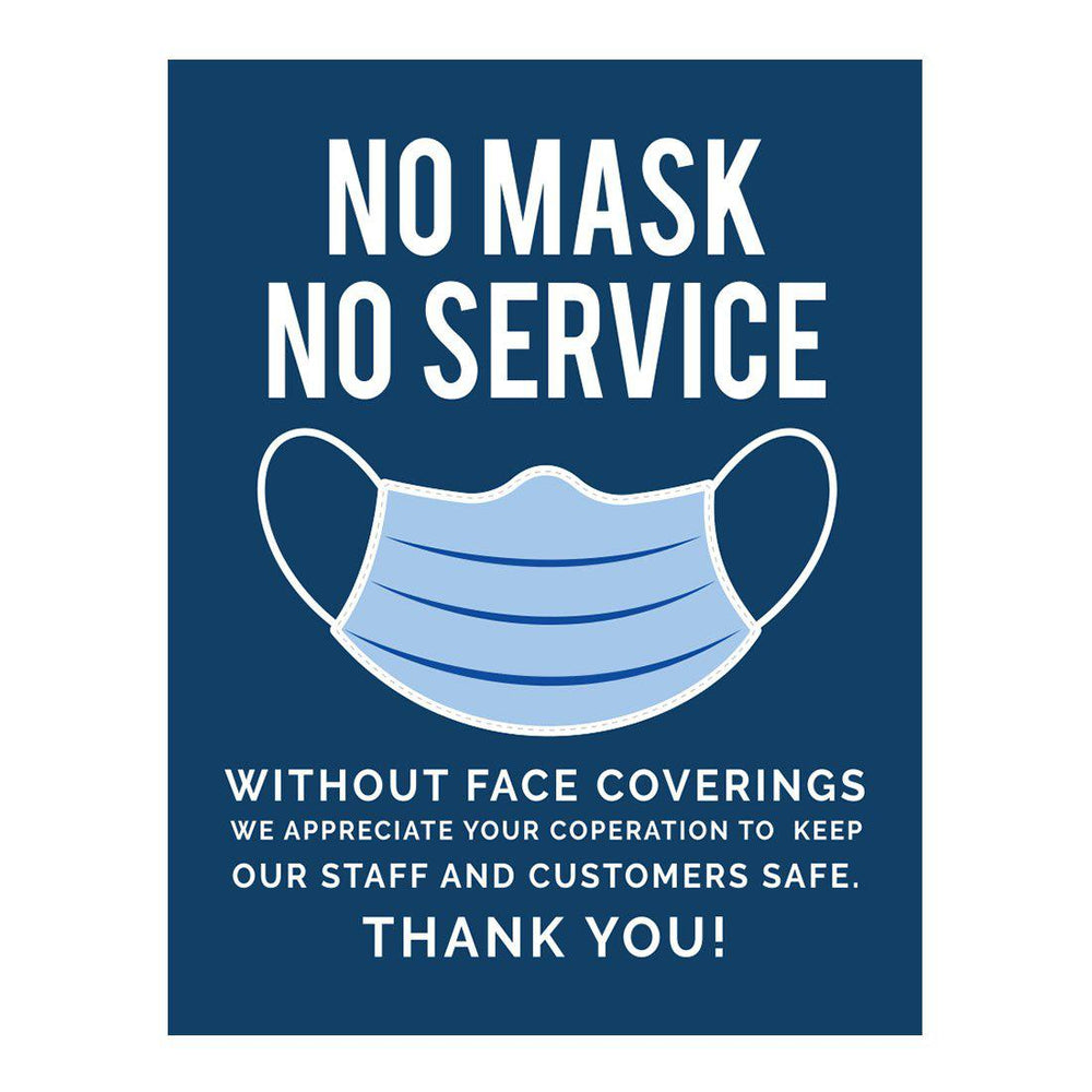 Face Mask Required For Entry, Social Distancing Business Signs, Rectangle Circle Vinyl Sticker Decals-Set of 10-Andaz Press-No Mask-