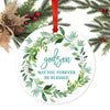 Family Metal Christmas Ornament Christmas Wreath-Set of 1-Andaz Press-Godson-