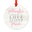 Family Metal Christmas Ornament Light Rustic Wood-Set of 1-Andaz Press-Goddaughter-