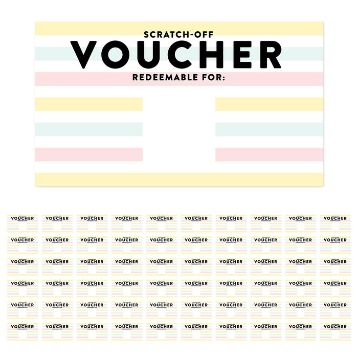 Fill In DIY Scratch-Off Vouchers Couples Date Cards, Valentine’s Day Love Coupons-Set of 60-Andaz Press-Polka Dots-