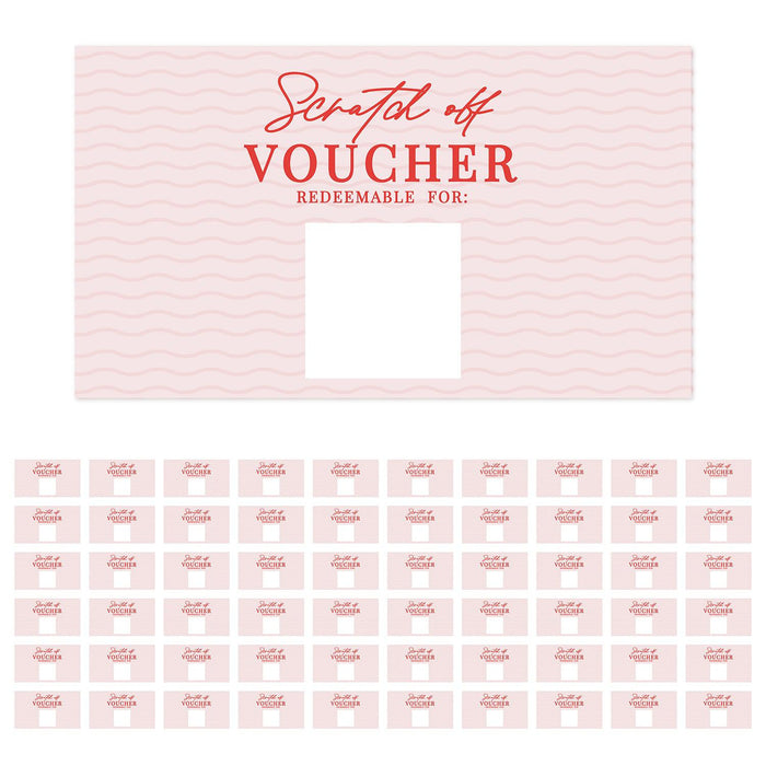 Fill In DIY Scratch-Off Vouchers Couples Date Cards, Valentine’s Day Love Coupons-Set of 60-Andaz Press-Polka Dots-