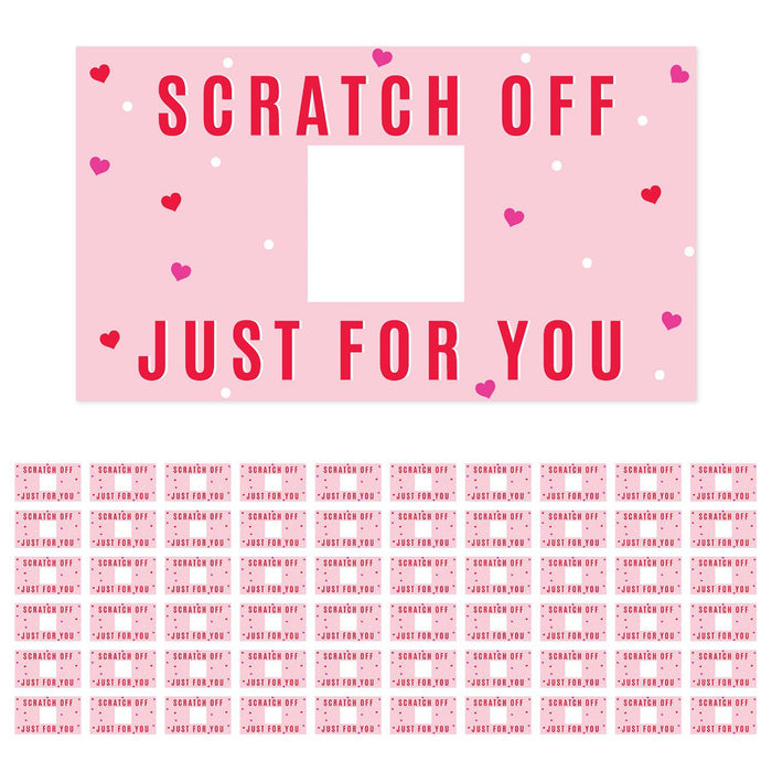 Fill In DIY Scratch-Off Vouchers Couples Date Cards, Valentine’s Day Love Coupons-Set of 60-Andaz Press-Polka Dots-