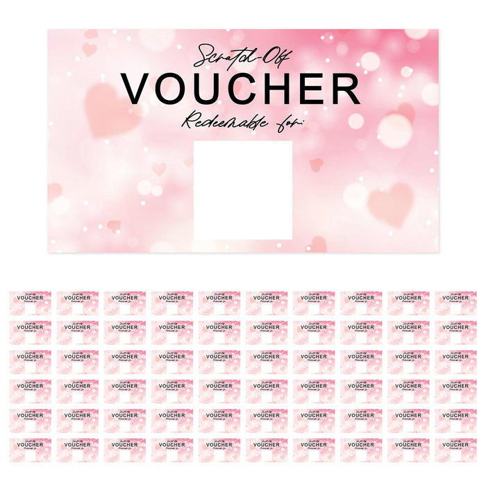 Fill In DIY Scratch-Off Vouchers Couples Date Cards, Valentine’s Day Love Coupons-Set of 60-Andaz Press-Polka Dots-