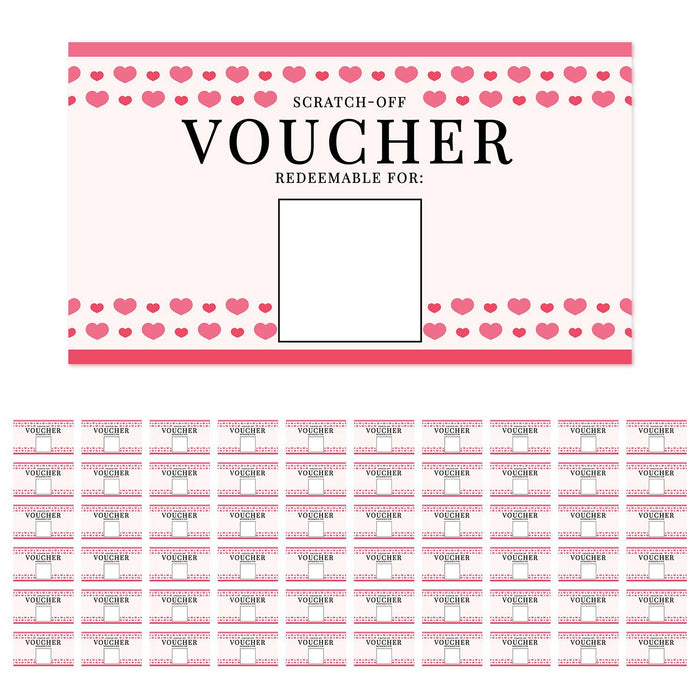 Fill In DIY Scratch-Off Vouchers Couples Date Cards, Valentine’s Day Love Coupons-Set of 60-Andaz Press-Polka Dots-
