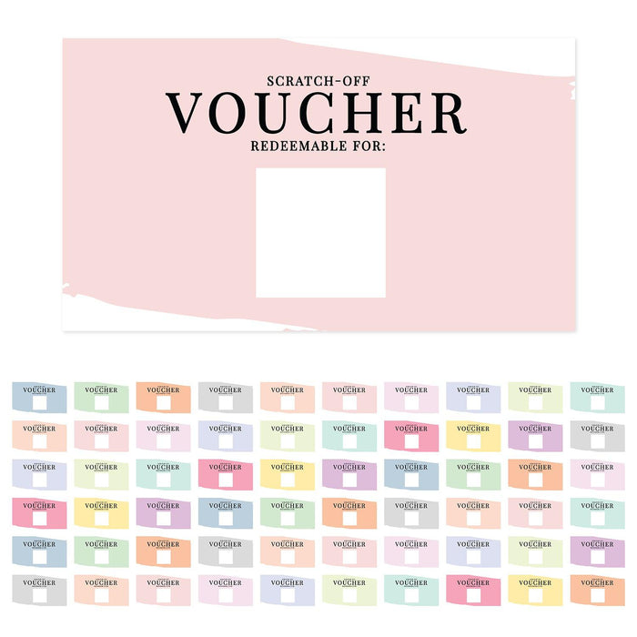 Fill In DIY Scratch-Off Vouchers Couples Date Cards, Valentine’s Day Love Coupons-Set of 60-Andaz Press-Watercolor Swatch-