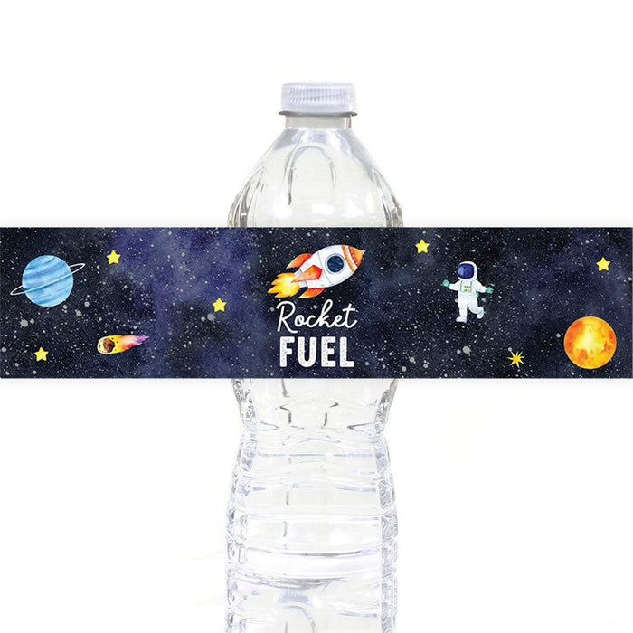 First Birthday Party Favor Water Bottle Label Stickers, For Kids-Set of 40-Andaz Press-Daisy-