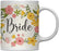 Floral Flowers Wedding Party Ceramic Coffee Mug-Set of 1-Andaz Press-Bride-