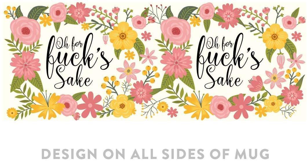 Floral Flowers with Coffee Mug Gift, Oh for Fuck's Sake-Set of 1-Andaz Press-