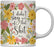 Floral Flowers with Funny Rude Quote Ceramic Coffee Mug-Set of 1-Andaz Press-Do Epic Shit-