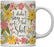 Floral Flowers with Funny Rude Quote Ceramic Coffee Mug-Set of 1-Andaz Press-Do Epic Shit-