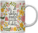 Floral Flowers with Funny Rude Quote Ceramic Coffee Mug-Set of 1-Andaz Press-Do Epic Shit-