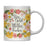 Floral Flowers with Funny Rude Quote Ceramic Coffee Mug-Set of 1-Andaz Press-Do Epic Shit-