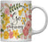 Floral Flowers with Funny Rude Quote Ceramic Coffee Mug-Set of 1-Andaz Press-Do Epic Shit-