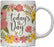 Floral Flowers with Inspirational Quote Ceramic Coffee Mug-Set of 1-Andaz Press-Today's the Day-