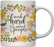 Floral Flowers with Inspirational Quote Ceramic Coffee Mug-Set of 1-Andaz Press-Work Hard and Be Nice to People-
