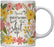 Floral Flowers with Quote Coffee Mug Gift, You're Awesome, Keep That Shit Up-Set of 1-Andaz Press-