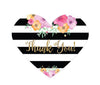 Floral Gold Glitter Wedding Mini Heart Label Stickers-Set of 75-Andaz Press-