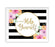Floral Gold Glitter Wedding Party Signs-Set of 1-Andaz Press-Mr. & Mrs.-