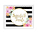 Floral Gold Glitter Wedding Party Signs-Set of 1-Andaz Press-Mr. & Mrs.-