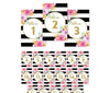 Floral Gold Glitter Wedding Table Numbers-Set of 20-Andaz Press-1-20-