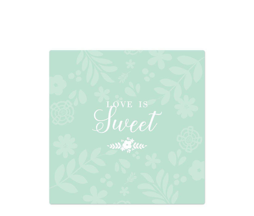 Floral Mint Green Wedding Hershey Candy Bar Labels-Set of 10-Andaz Press-