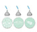 Floral Mint Green Wedding Hershey's Kiss Stickers-Set of 216-Andaz Press-