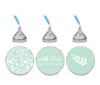 Floral Mint Green Wedding Hershey's Kiss Stickers-Set of 216-Andaz Press-