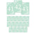 Floral Mint Green Wedding Table Numbers-Set of 20-Andaz Press-1-20-