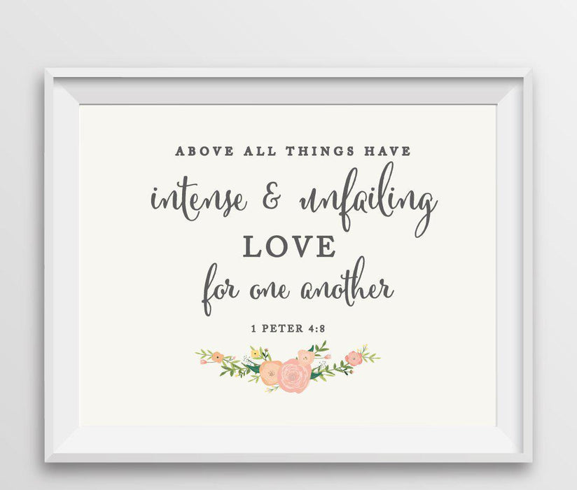 Floral Roses Biblical Quotes Wedding Signs-Set of 1-Andaz Press-Solomon 3:4 - I Have Found The One-