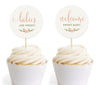 Floral Roses Girl Baby Shower Cupcake Topper DIY Party Favors Kit-Set of 20-Andaz Press-