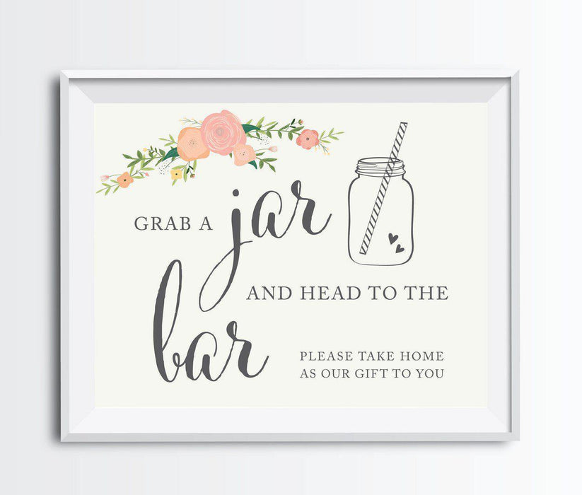 Floral Roses Wedding Favor Party Signs-Set of 1-Andaz Press-Please Take One-