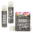Florals on Gray Rustic Wood, Lip Balm Party Favors-Set of 12-Andaz Press-Kissing The Single Life Goodbye-
