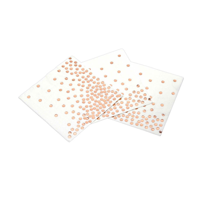 Foil Polka Dot Tableware Napkins-Set of 50-Andaz Press-Silver-