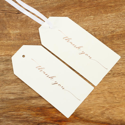 Foil Thank You Favor Tags-Set of 100-Andaz Press-Rose Gold-